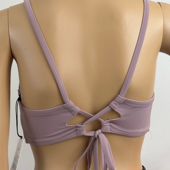 Shade & Shore Purple Underwire Bikini Top Crocheted Bodice Longline Cors… - Picture 4 of 8